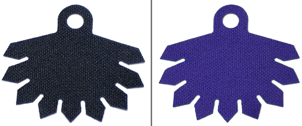 Minifigure Cape Cloth, 9 Triangular Points with Black and Dark Purple Sides