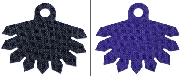 Minifigure Cape Cloth, 9 Triangular Points with Black and Dark Purple Sides