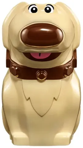 Dog, Disney Golden Retriever with Molded Dark Brown Collar and Nose and Printed Eyes and Mouth with Coral Tongue Pattern (Dug)