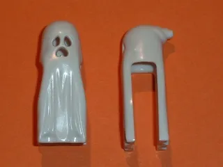 Minifigure, Headgear Head Cover, Ghost Shroud with Open Mouth
