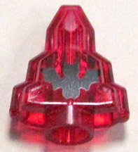 Rock 1 x 2 Crystal Stepped with Black Bat Moonstone Pattern