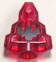 Rock 1 x 2 Crystal Stepped with Black Bat Moonstone Pattern