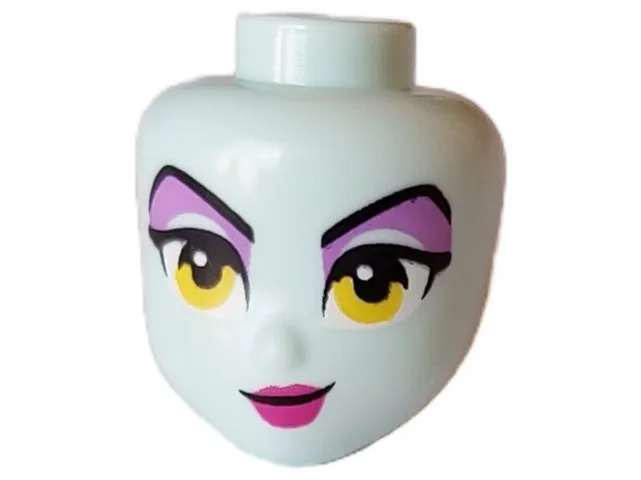 Mini Doll, Head Friends with Black Eyebrows, Yellow Eyes, Medium Lavender Eye Shadow, Magenta Lips Pattern