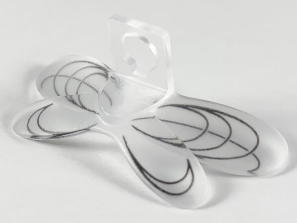 Minifigure Wings Insect Extended with Neck Bracket with Black Oval Lines Pattern