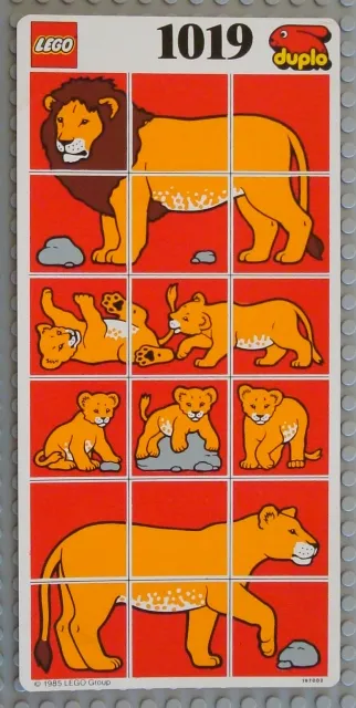 Paper Duplo Mosaic Picture Puzzle Key Card from Set 1019 - Lion (197002)