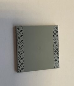 Tile 6 x 6 with Bottom Tubes with 2 Tread Plates Pattern (Stickers) - Set 60110