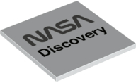 Tile 6 x 6 with Bottom Tubes with 'NASA' and 'Discovery' Pattern