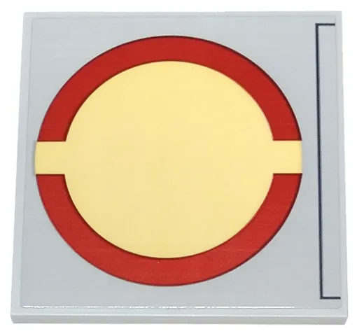 Tile 6 x 6 with Bottom Tubes, Textured Surface with SW Dark Red Semicircles on Tan Circle (Open Circle Fleet) Pattern (Sticker) - Set 75367