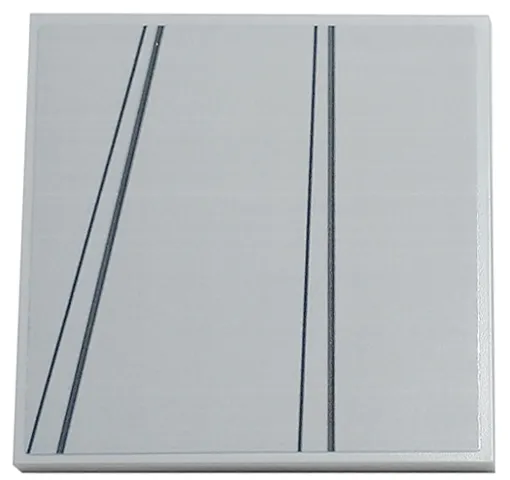 Tile 6 x 6 with Bottom Tubes, Textured Surface with Dark Bluish Gray Diagonal Panel Lines Pattern Model Left Side (Sticker) - Set 75367