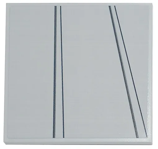 Tile 6 x 6 with Bottom Tubes, Textured Surface with Dark Bluish Gray Diagonal Panel Lines Pattern Model Right Side (Sticker) - Set 75367