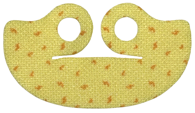 Minifigure Cape Cloth, Very Short Wide Collar (Shawl) with Orange Swirls / Feathers Pattern