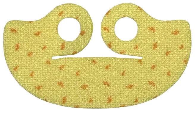 Minifigure Cape Cloth, Very Short Wide Collar (Shawl) with Orange Swirls / Feathers Pattern