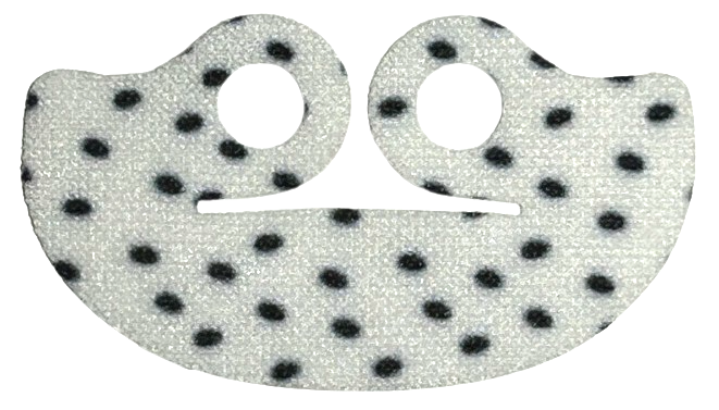 Minifigure Cape Cloth, Very Short Wide Collar (Shawl) with Black Fur Spots Pattern