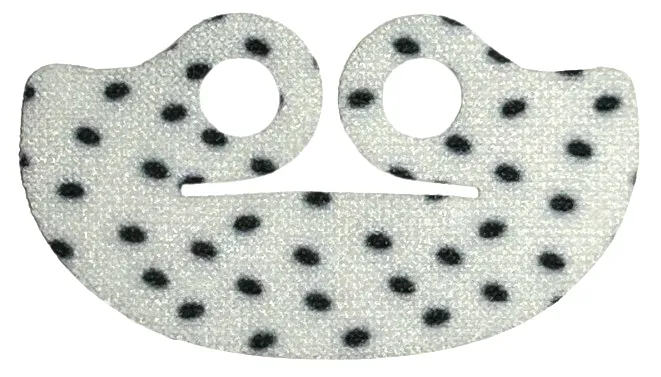 Minifigure Cape Cloth, Very Short Wide Collar (Shawl) with Black Fur Spots Pattern