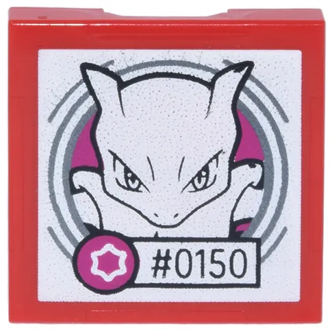 SMART Tag Tile 2 x 2 with Pokémon Mewtwo '#0150' Pattern