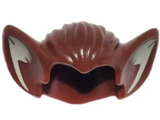 Minifigure, Hair Bat Ears with Tan Inner Ear Pattern