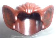 Minifigure, Hair Bat Ears with Dark Brown Inner Ear Contour Lines Pattern