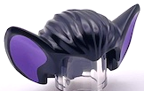 Minifigure, Hair Bat Ears with Medium Lavender Inner Ear Pattern (BAM)