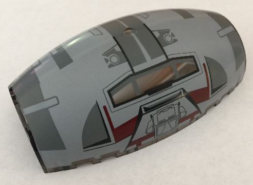 Windscreen 10 x 6 x 3 Bubble Canopy Double Tapered with Square Front Cutout with SW Rebel Combat Frigate Pattern