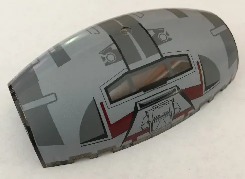 Windscreen 10 x 6 x 3 Bubble Canopy Double Tapered with Square Front Cutout with SW Rebel Combat Frigate Pattern