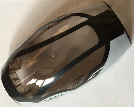 Windscreen 10 x 6 x 3 Bubble Canopy Double Tapered with Square Front Cutout with Ninjago Black and White Pattern