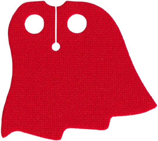 Minifigure Cape Cloth, Asymmetrical, 4 Points, Rounded - Spongy Stretchable Fabric