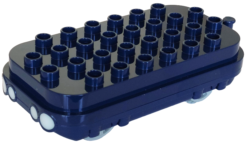 Duplo, Train Locomotive Base Push & Go Motor with Milky White Headlights