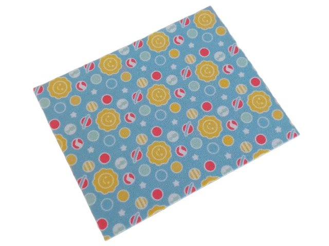 Duplo, Cloth Blanket 8 x 10 cm with Sun, Planets and Stars on Medium Blue Background Pattern