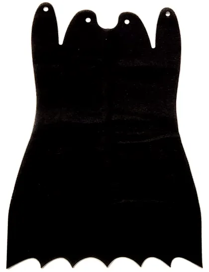 Cloth Cape, Large Figure 7 Scalloped Points and 4 Holes (Batman)