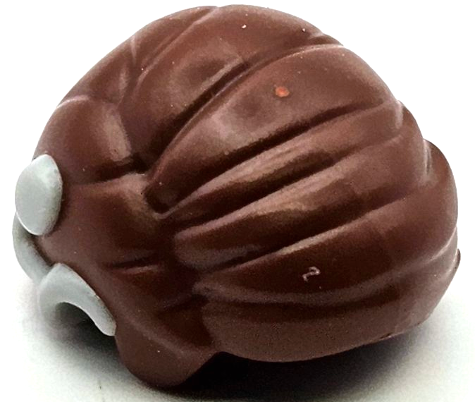 Minifigure, Hair Swept Left with Side Part with Molded Light Bluish Gray Cochlear Implant Pattern