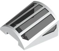 Windscreen 4 x 4 x 2 with Molded Trans-Black Glass Pattern