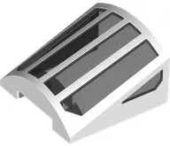 Windscreen 4 x 4 x 2 with Molded Trans-Black Glass Pattern