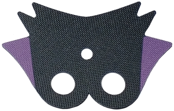 Minifigure Cape Cloth, 6-Pointed Collar, Rounded Base, with 2 Medium Lavender Points Pattern