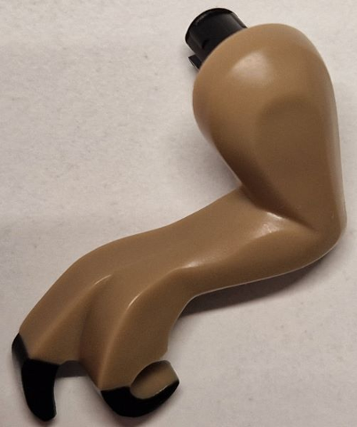 Dinosaur Leg Small (Front) Tyrannosaurus rex Left with Molded Black Pin and Printed Black Claws Pattern