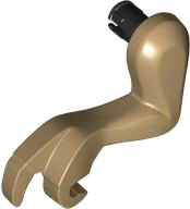 Dinosaur Leg Small (Front) Tyrannosaurus rex Left with Molded Black Pin Pattern