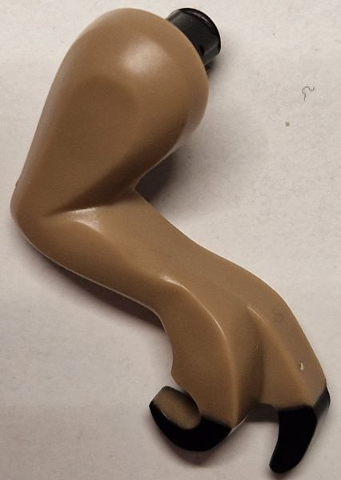 Dinosaur Leg Small (Front) Tyrannosaurus rex Right with Molded Black Pin and Printed Black Claws Pattern