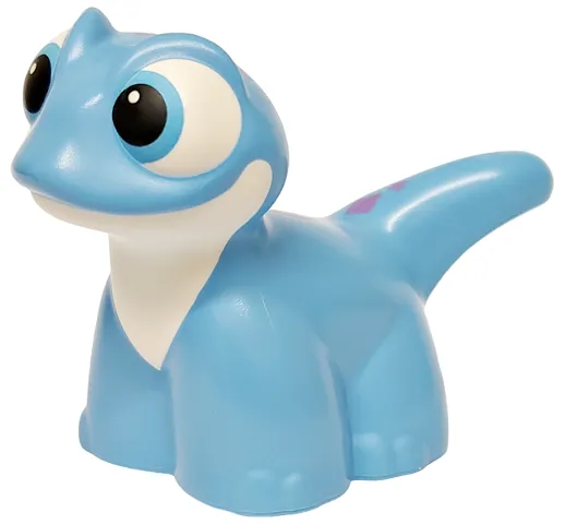Duplo Salamander / Gecko with Molded White Eyes and Neck and Printed Black Pupils and Medium Lavender Diamonds Pattern (Frozen Bruni the Fire Spirit)