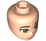 Mini Doll, Head Friends with Black Eyebrows, Medium Nougat Eyes, Nougat Lips and Dark Orange Closed Mouth Pattern