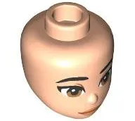 Mini Doll, Head Friends with Black Eyebrows, Medium Nougat Eyes, Nougat Lips and Dark Orange Closed Mouth Pattern