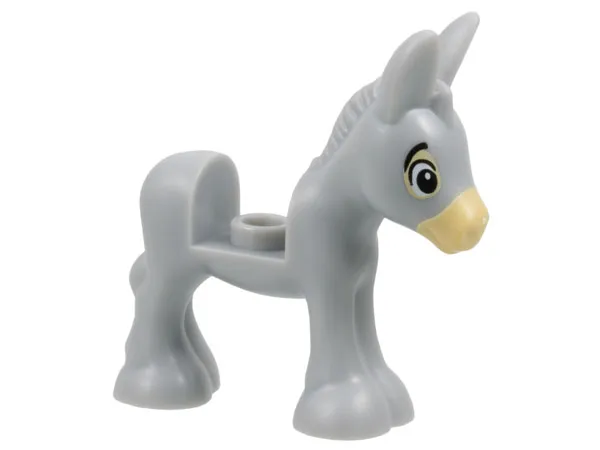 Donkey, Baby with Black Eyes, Eyebrows, and Tan Muzzle Pattern (Encanto Baby Donkey)