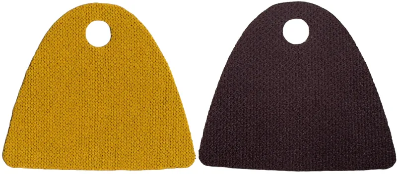 Minifigure Cape Cloth, Straight Bottom with Single Top Hole - Spongy Stretchable Fabric with Bright Light Orange and Dark Brown Sides