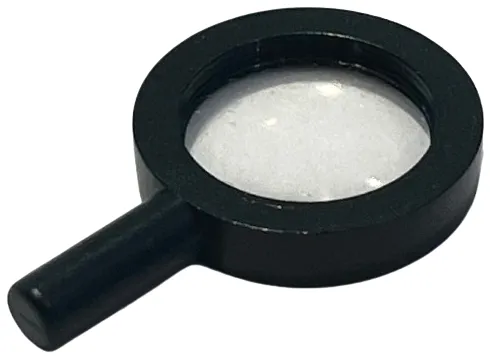 Minifigure, Utensil Magnifying Glass Thick Frame and Solid Handle with Trans-Clear Lens
