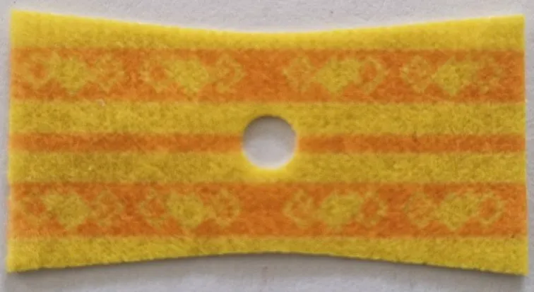 Minifigure Poncho Cloth with Dark Orange Stripes and Squares Pattern