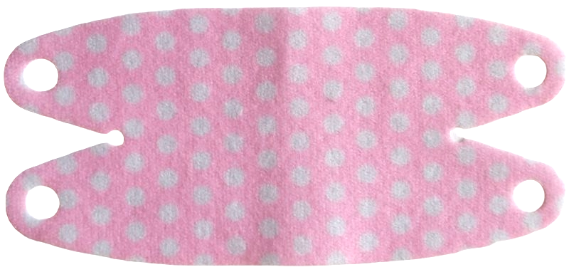 Cloth Hammock Oval 10 x 5 with Notches on Both Ends with White Dots on Bright Pink Background Pattern