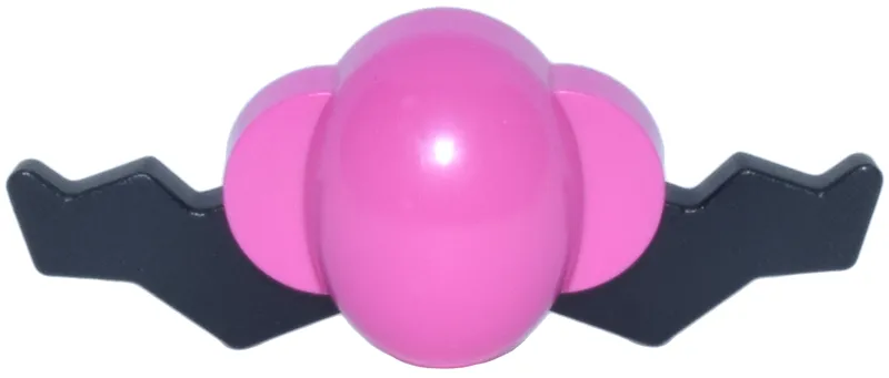 Large Figure Moustache, Super Mario with Molded Dark Pink Bulbous Nose Pattern (Wario)