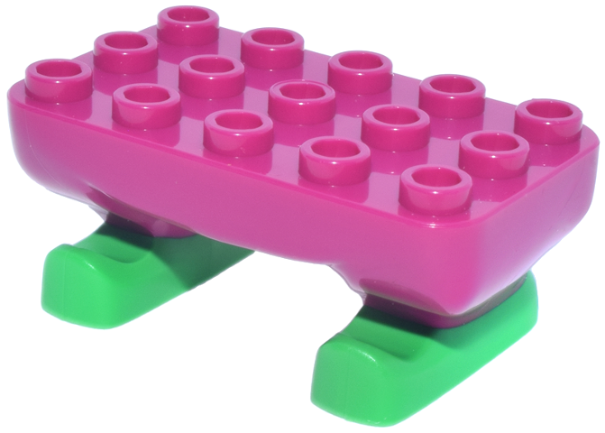 Large Figure Legs, Super Mario Lower Body with Molded Bright Green Feet Pattern