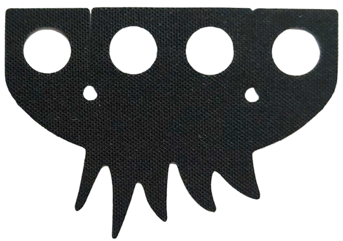 Minifigure Tuxedo Tails Cloth, 5 Jagged Points, Square Corners - Traditional Starched Fabric