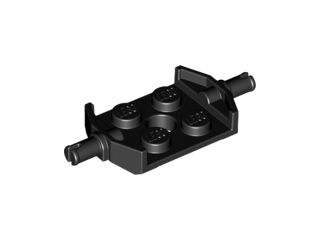 Plate, Modified 2 x 2 with Wheels Holder Wide and Hole, Reinforced Bottom