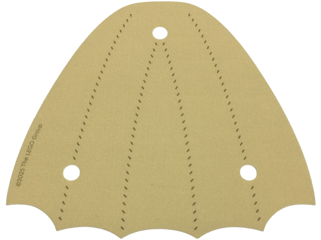 Cloth Wing 12 1/2 x 11 1/2 Tail with Dark Tan Stitching Pattern