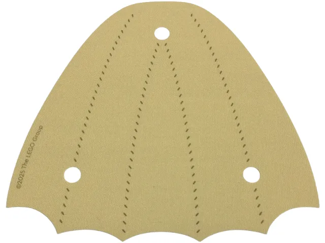 Cloth Wing 12 1/2 x 11 1/2 Tail with Dark Tan Stitching Pattern